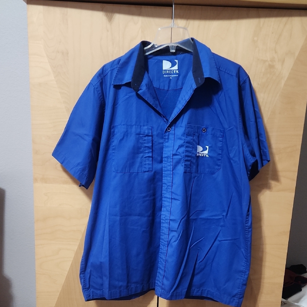 Bundle Of Two DirectTV Button Front Workshirts Blue Size Extra Large